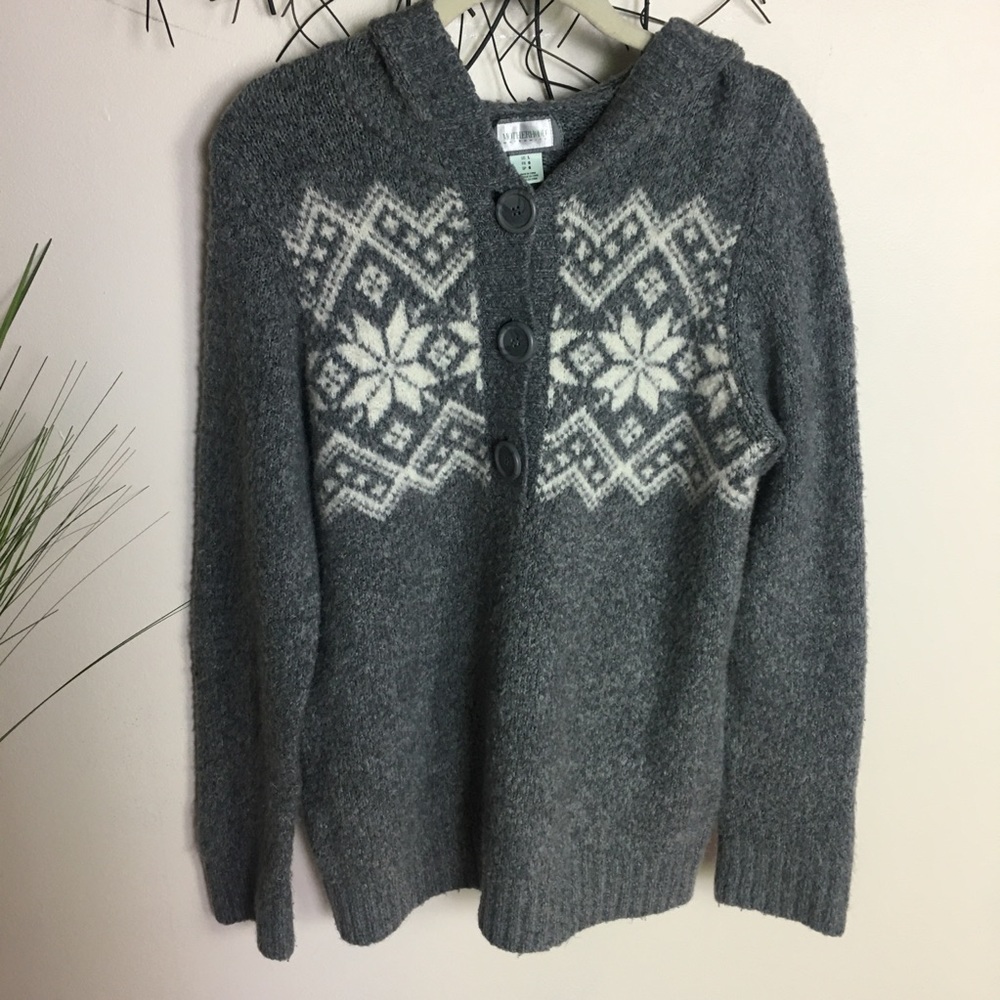 MOTHERHOOD maternity large Christmas sweater gray